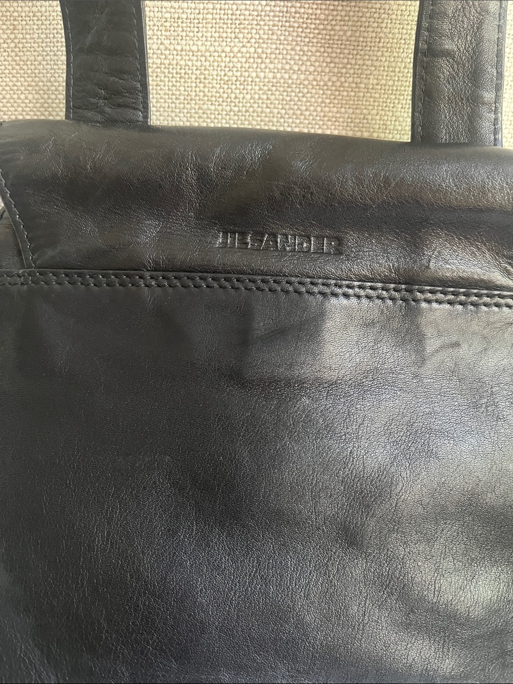 Jil Sander Black Leather Shoulder Bag Vintage - Picture 6 of 14